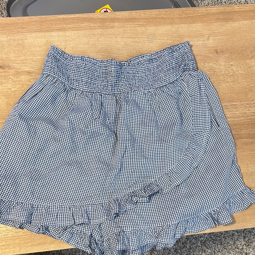Blue Gingham Women's Shorts